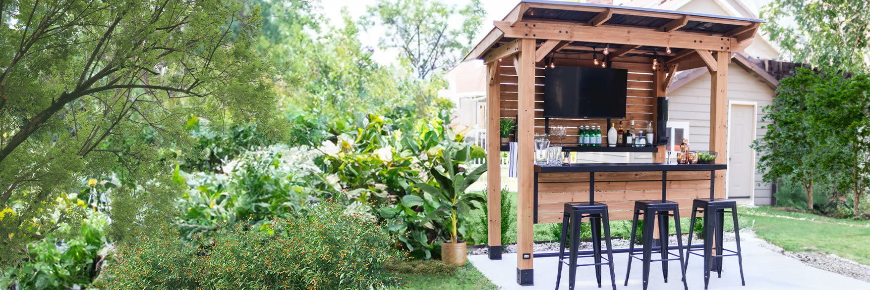 Outdoor Bars bring life to the party while entertaining outside!