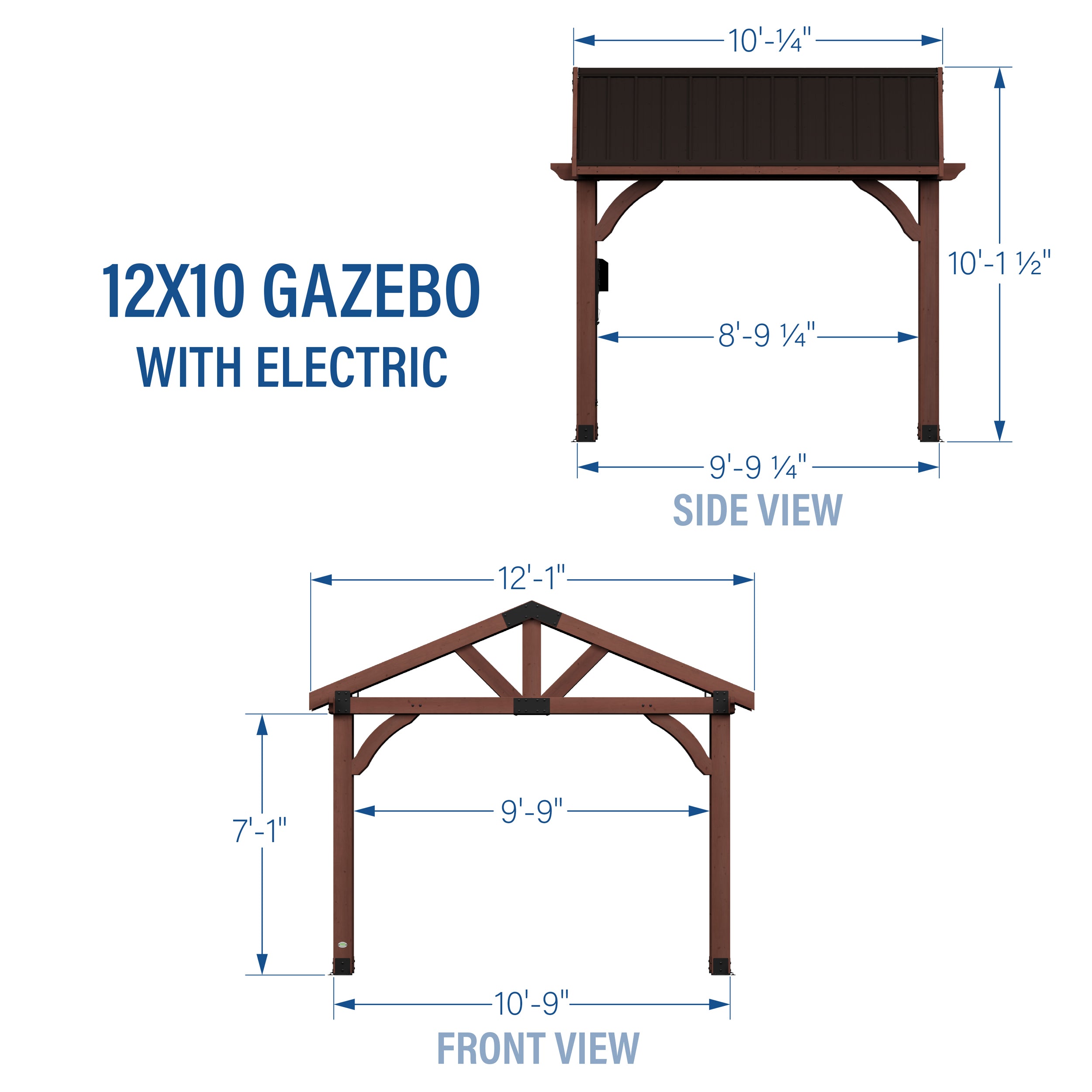 12x10 Gazebo Dimensions