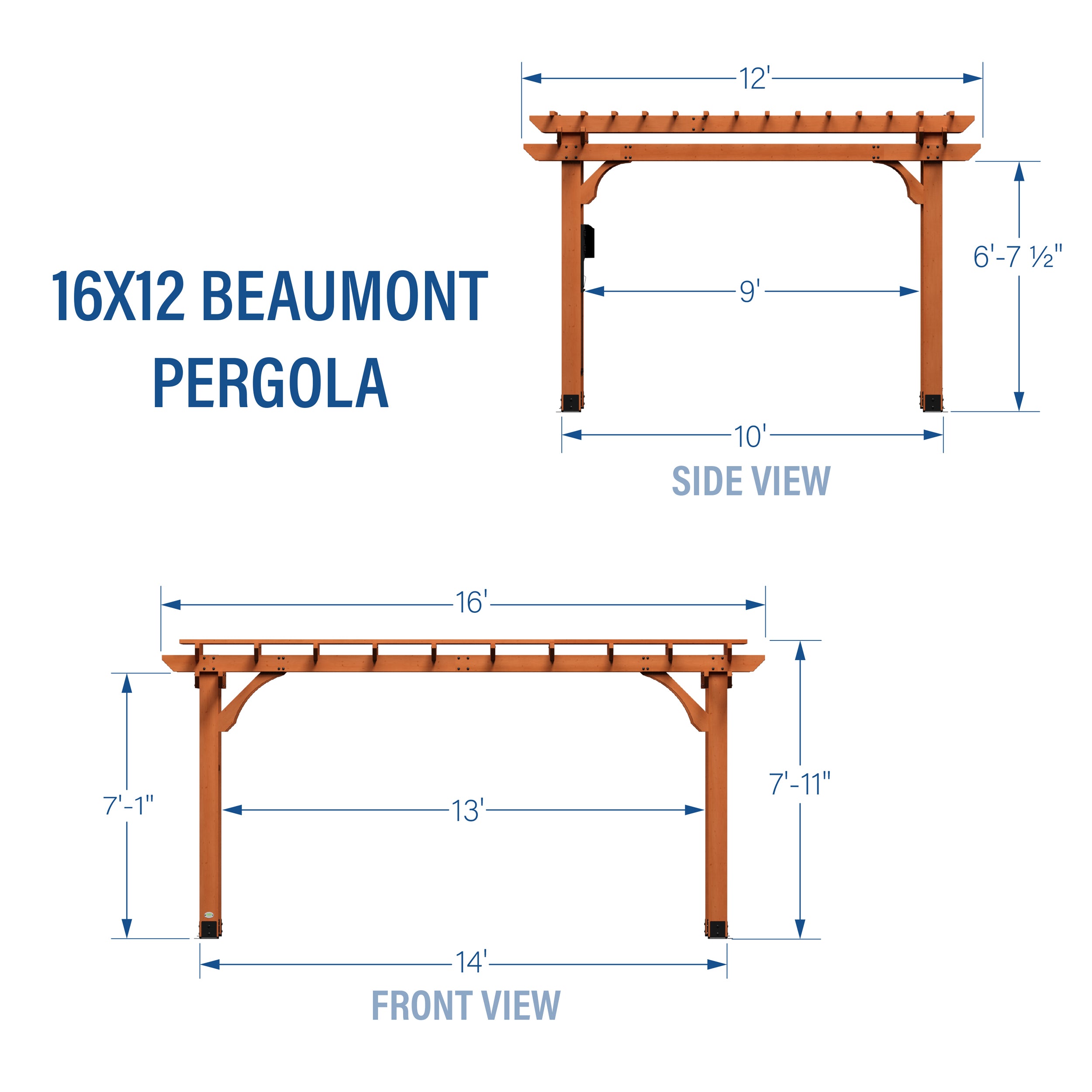 16x12 Beaumont Pergola Backyard Discovery