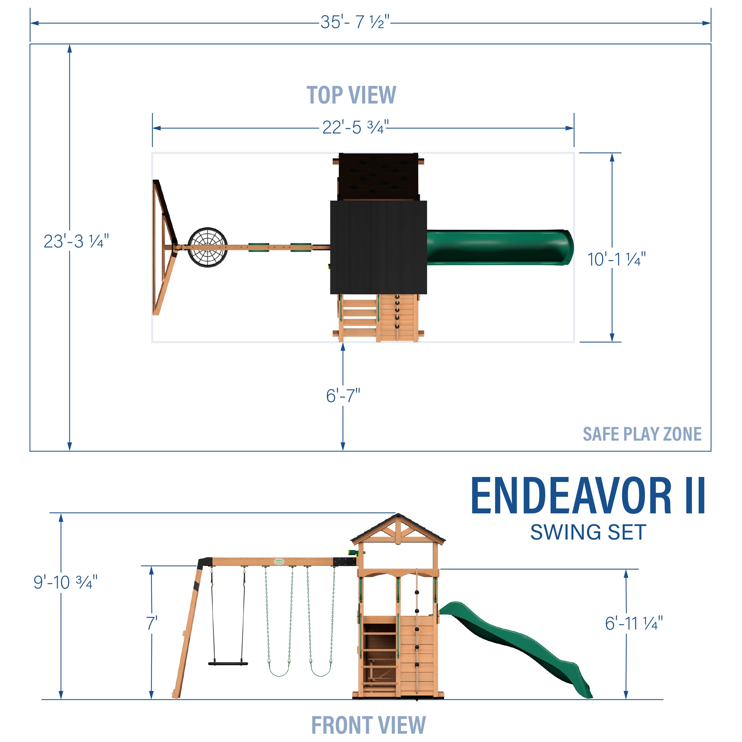 green slide dimensions