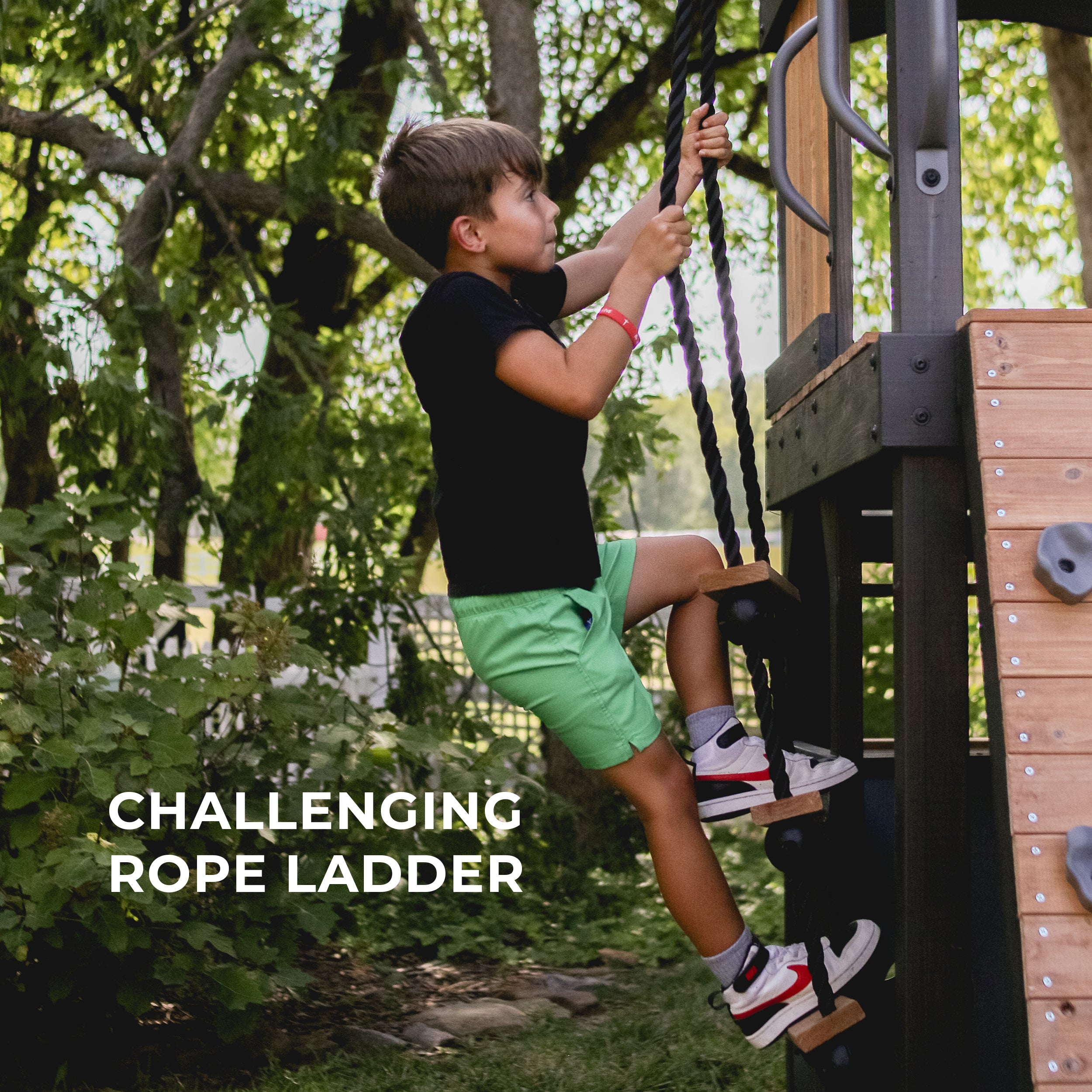 challenging rope ladder