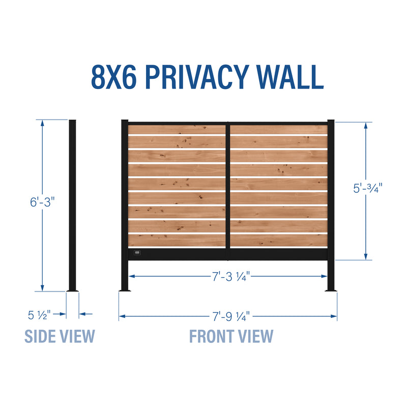 Privacy Wall 8x6 specifications