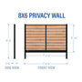 Load image into Gallery viewer, 8x6 Privacy Wall Imperial Diagram
