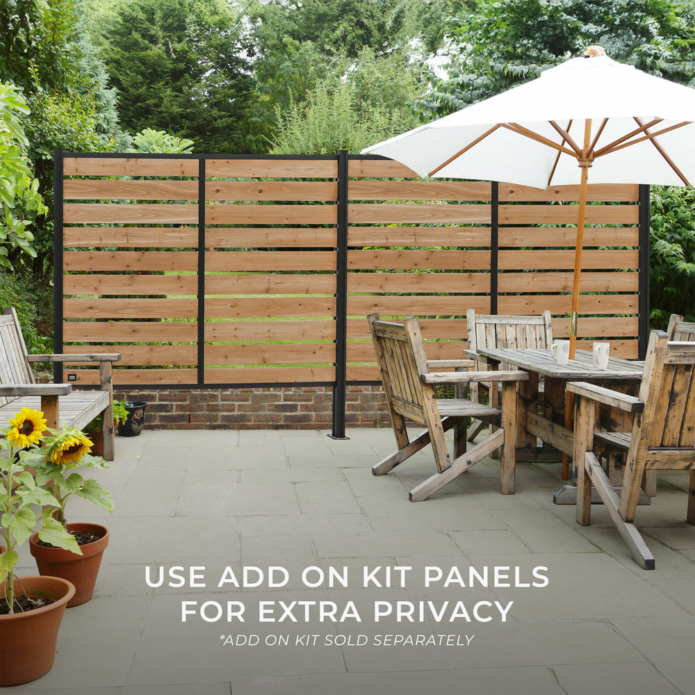 use add on kit panels for extra privacy