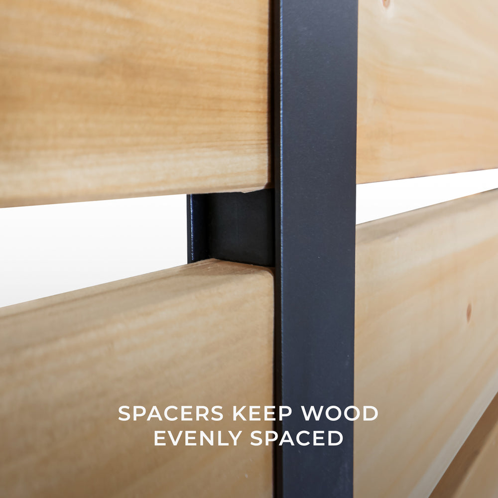 spacers keep wood evenly spaced