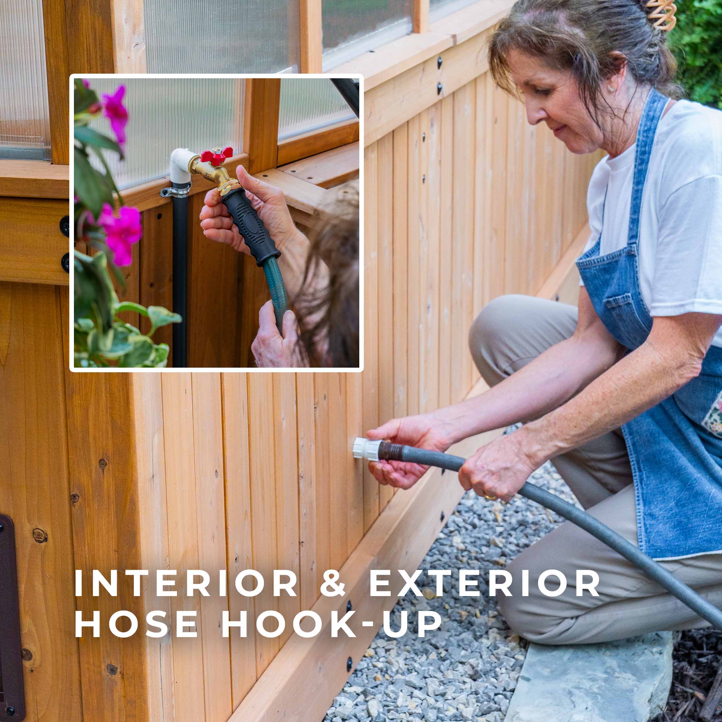 interior & exterior hose hook-up