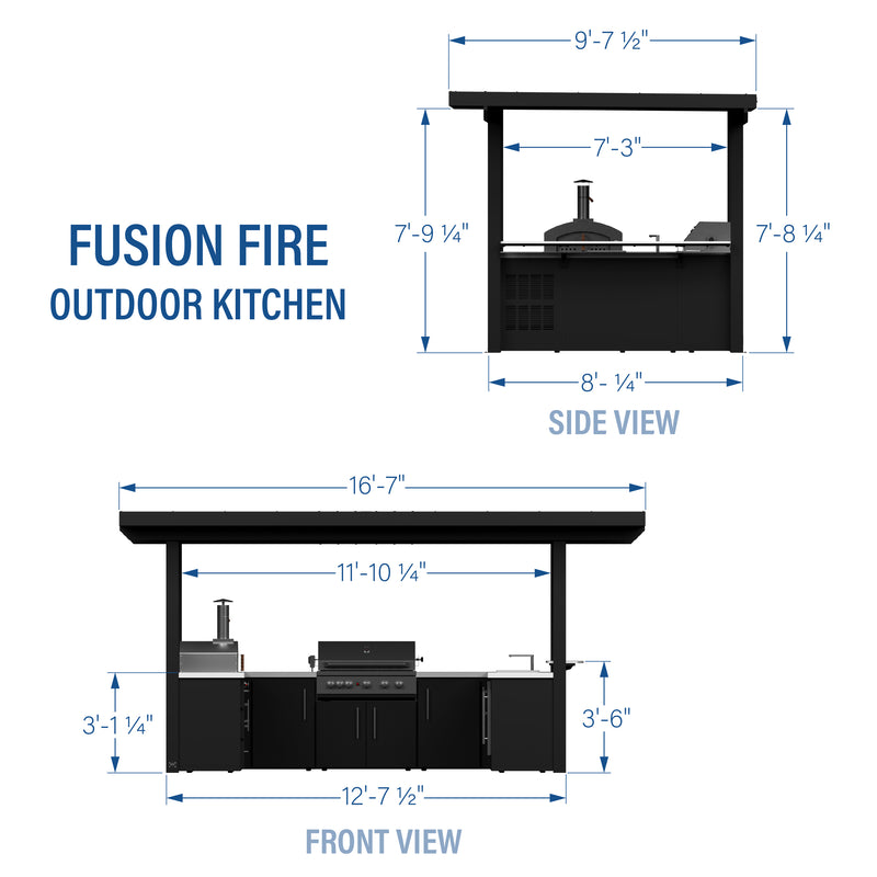 Fusion Fire Outdoor Kitchen specifications