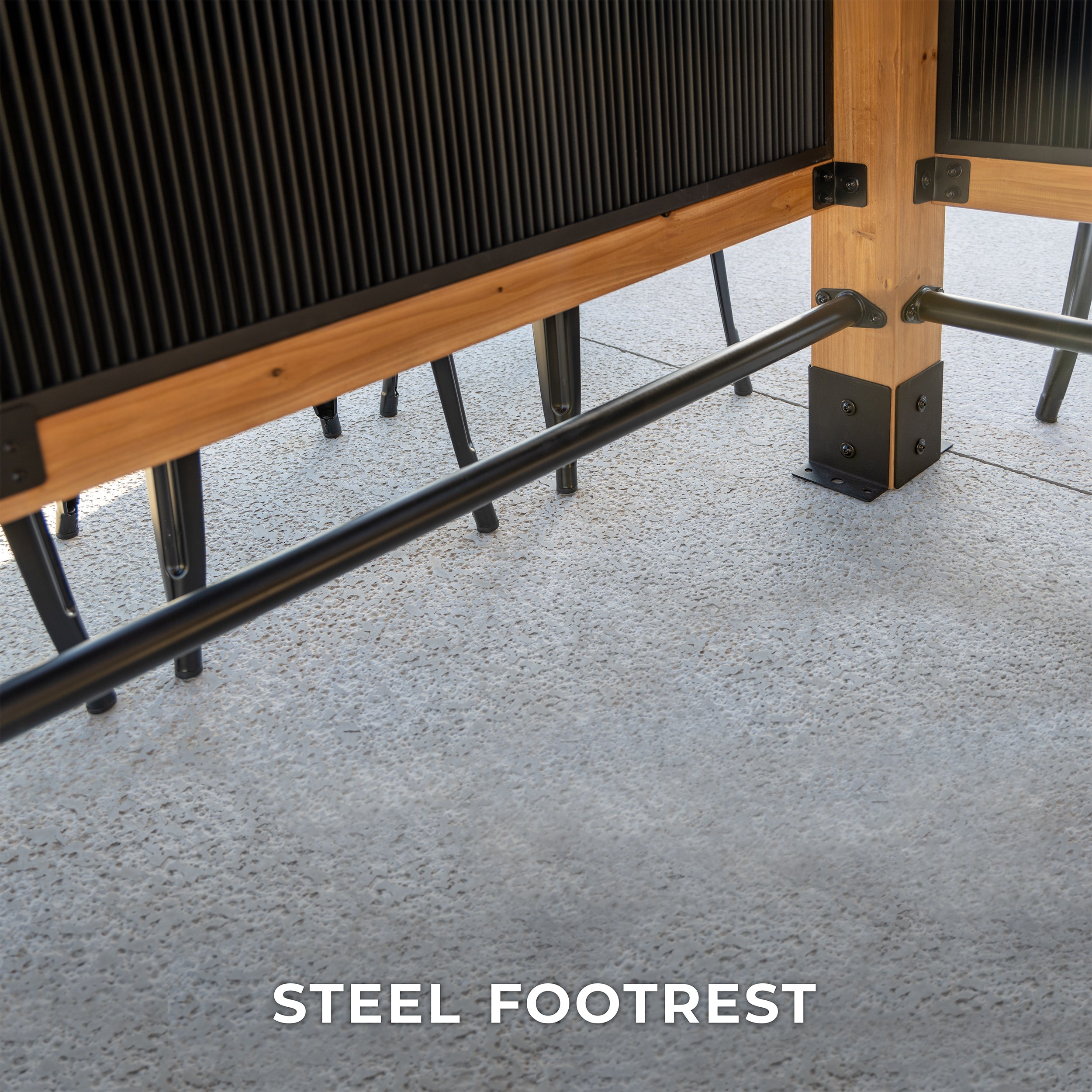 Palisade Bar Steel Footrest