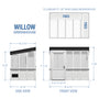 Load image into Gallery viewer, 9x6 Willow Greenhouse - White Dimensions
