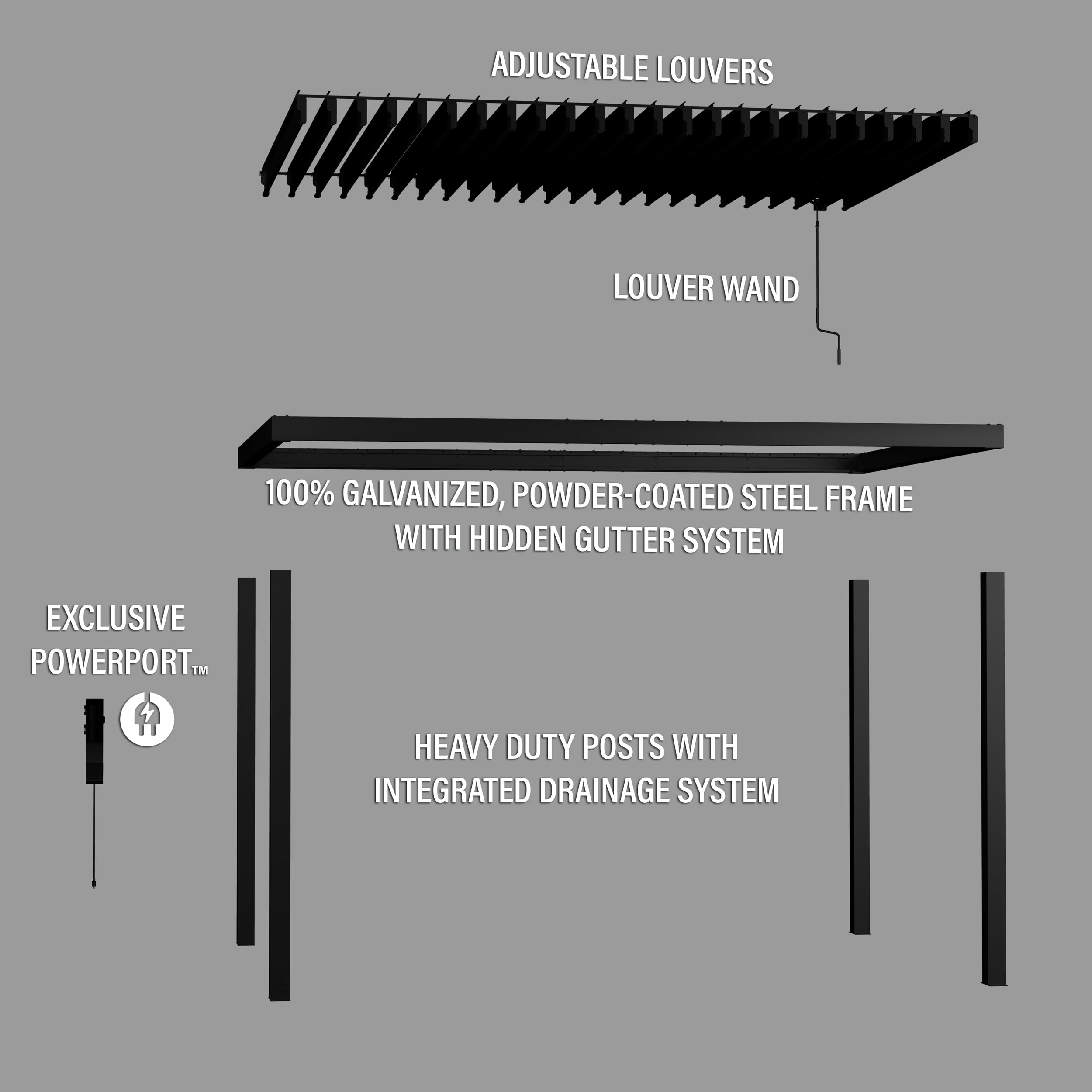 14x10 Sarasota Louvered Exploded View-EN