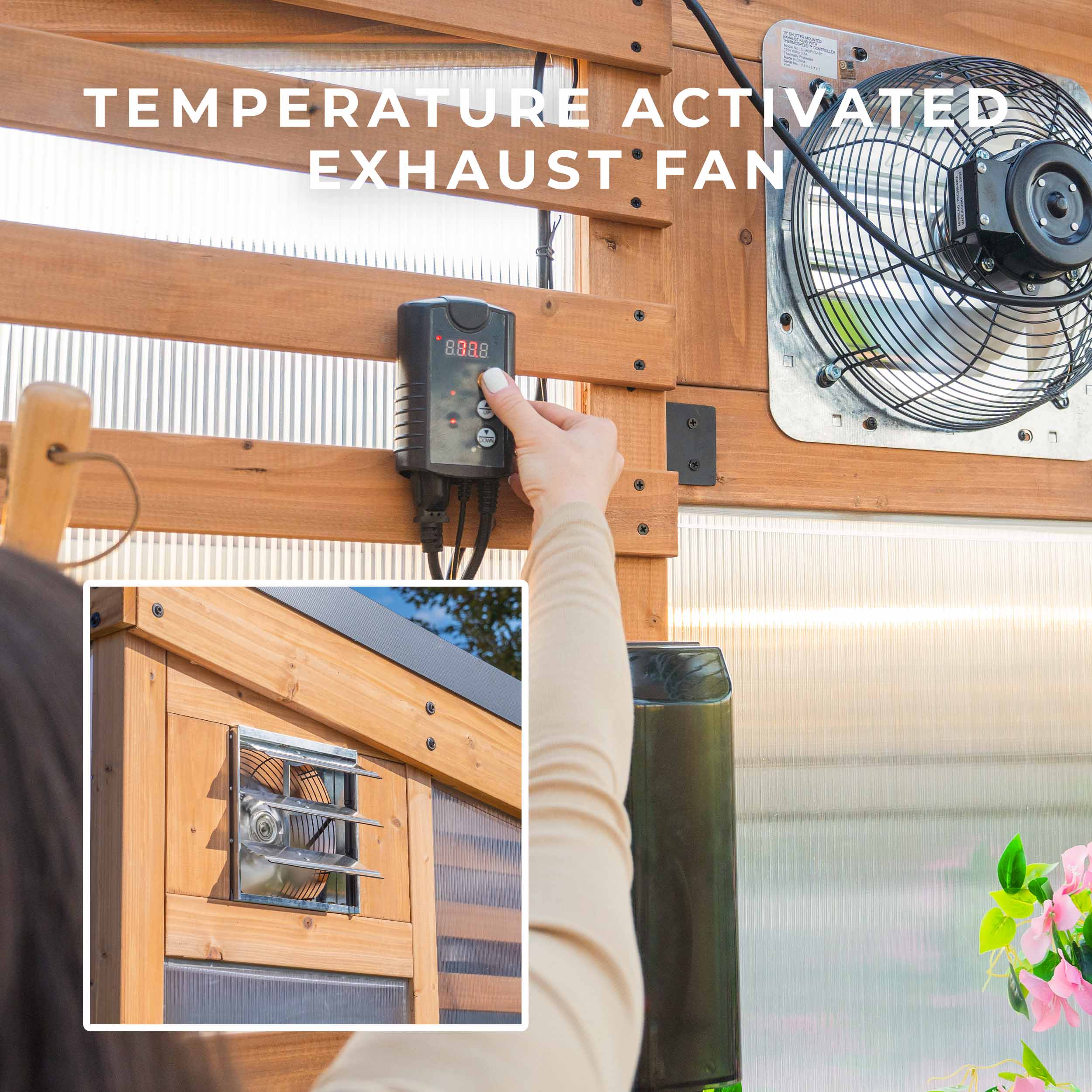 temperature activated exhaust fan