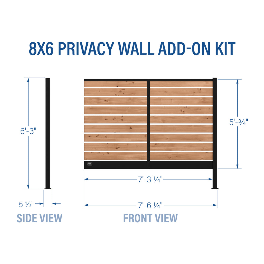 Privacy Wall Add On Imperial Diagram