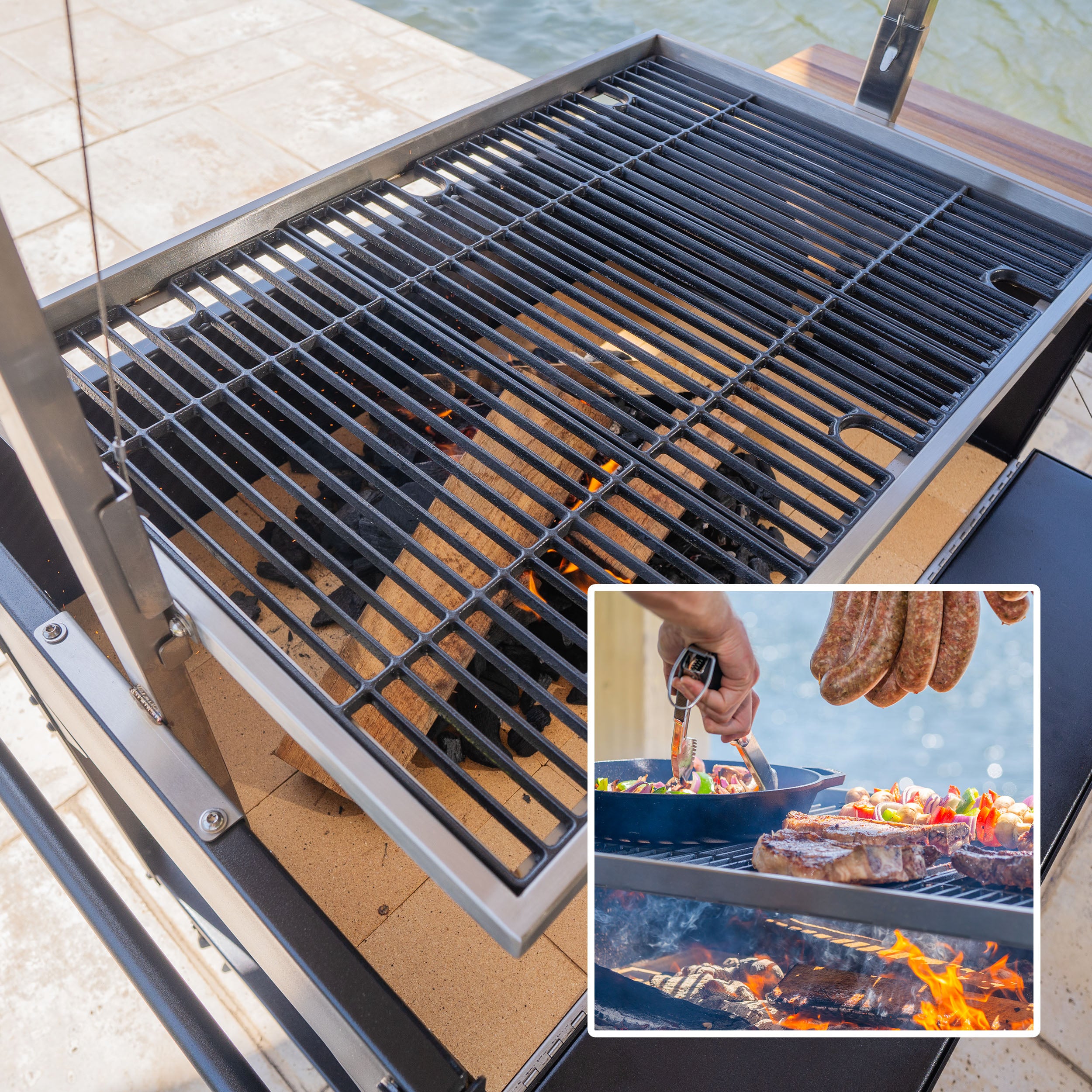 Charcoal grill rack best sale