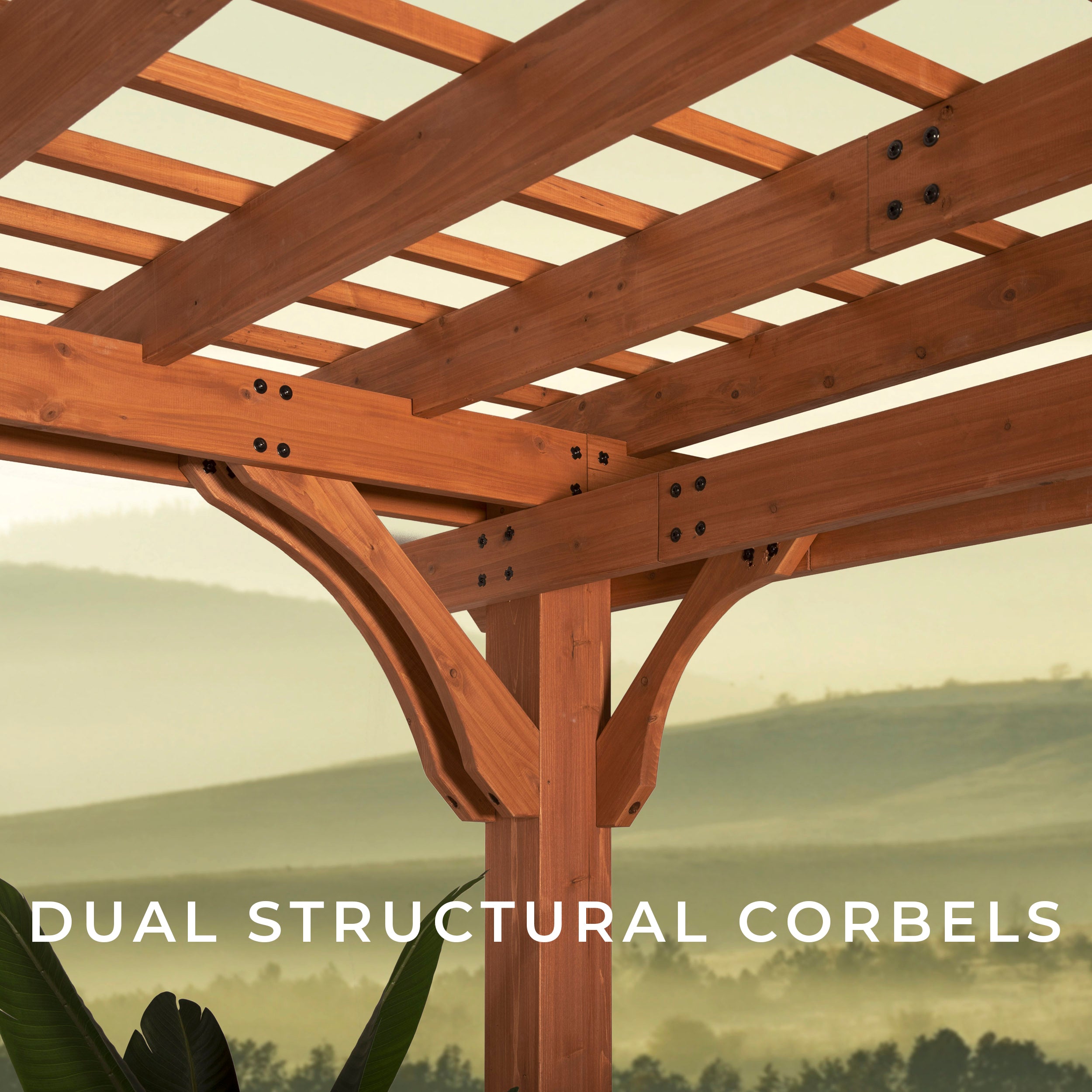 24x12 Beaumont Pergola Dual Structural Corbels