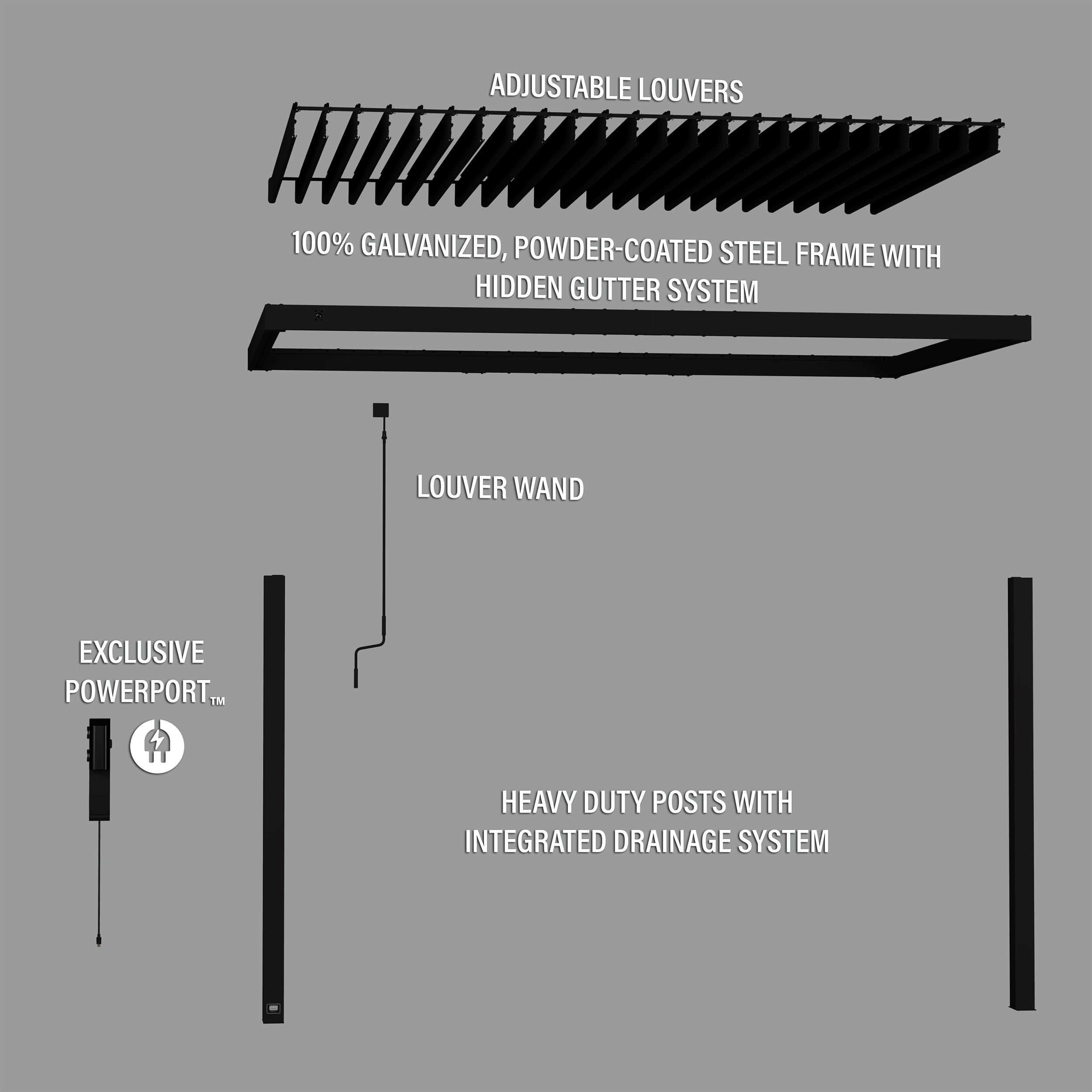 14x10 Evanston Wall Mounted Exploded View