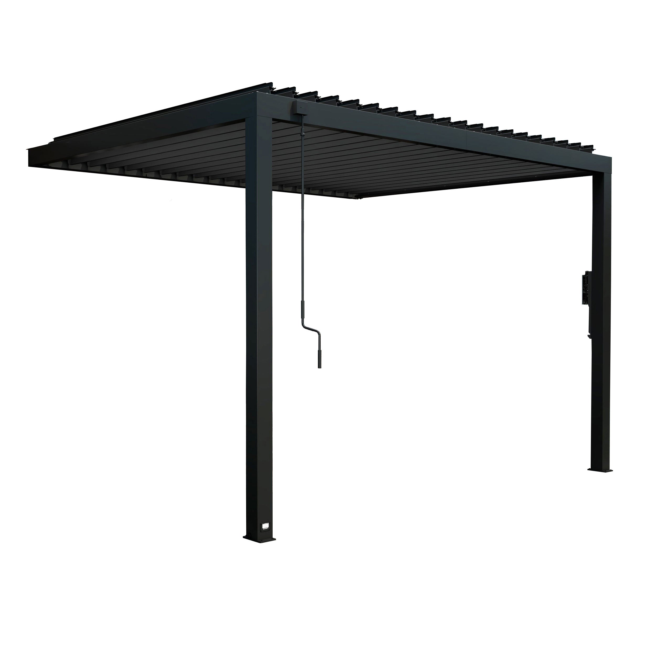 12x10 Evanston Wall Mounted Steel Pergola