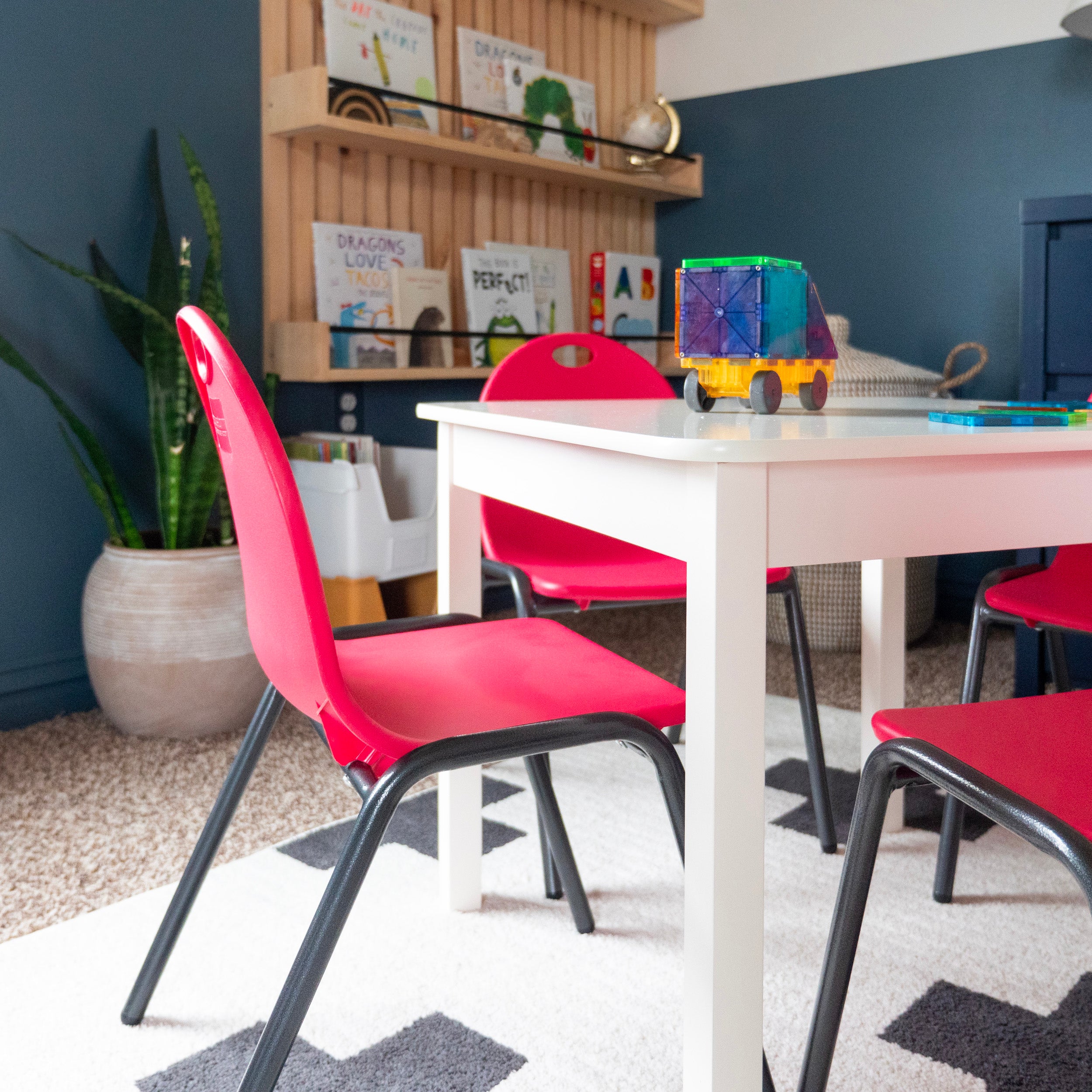 Kid Stacking Chairs red close up