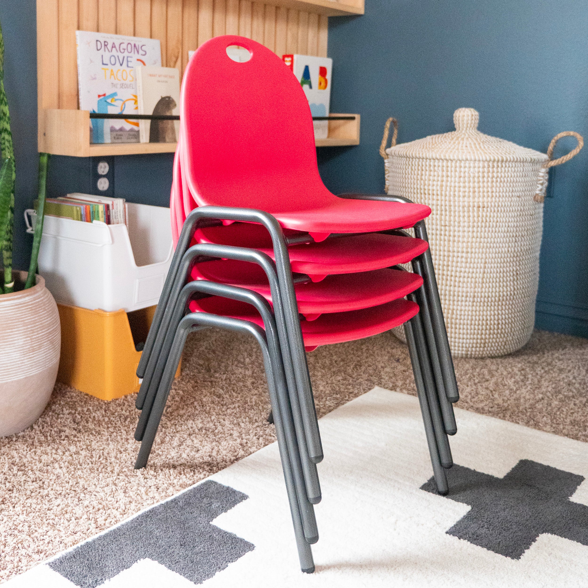 Kid's Stacking Chairs Stacked