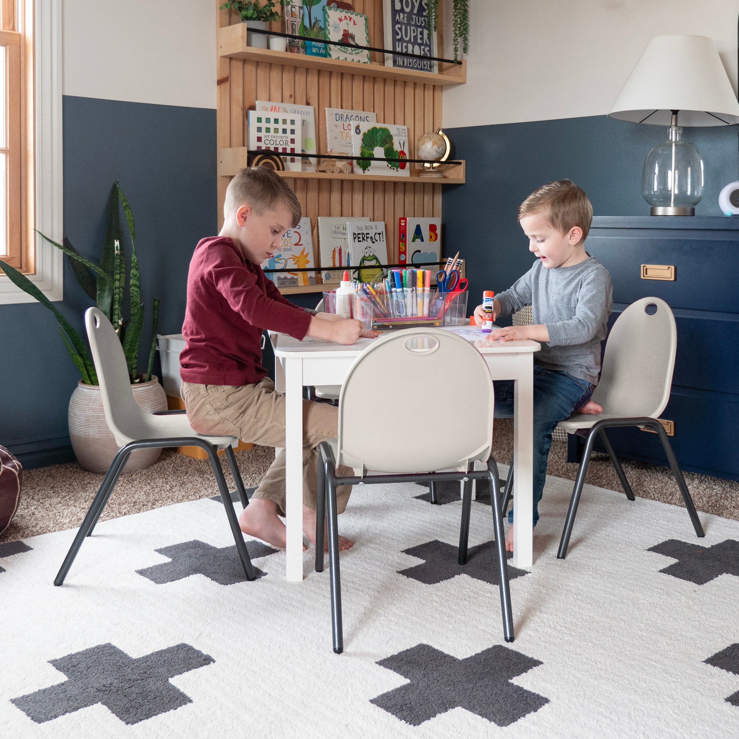 ivory kids stacking chairs