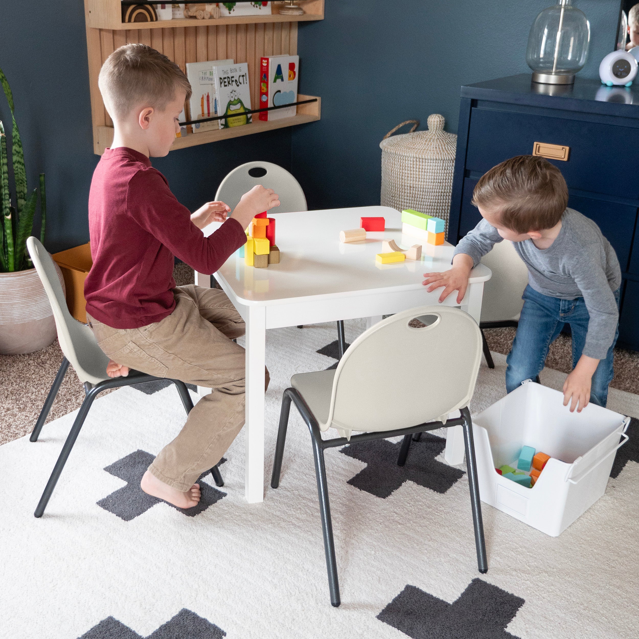 ivory kids stacking chairs