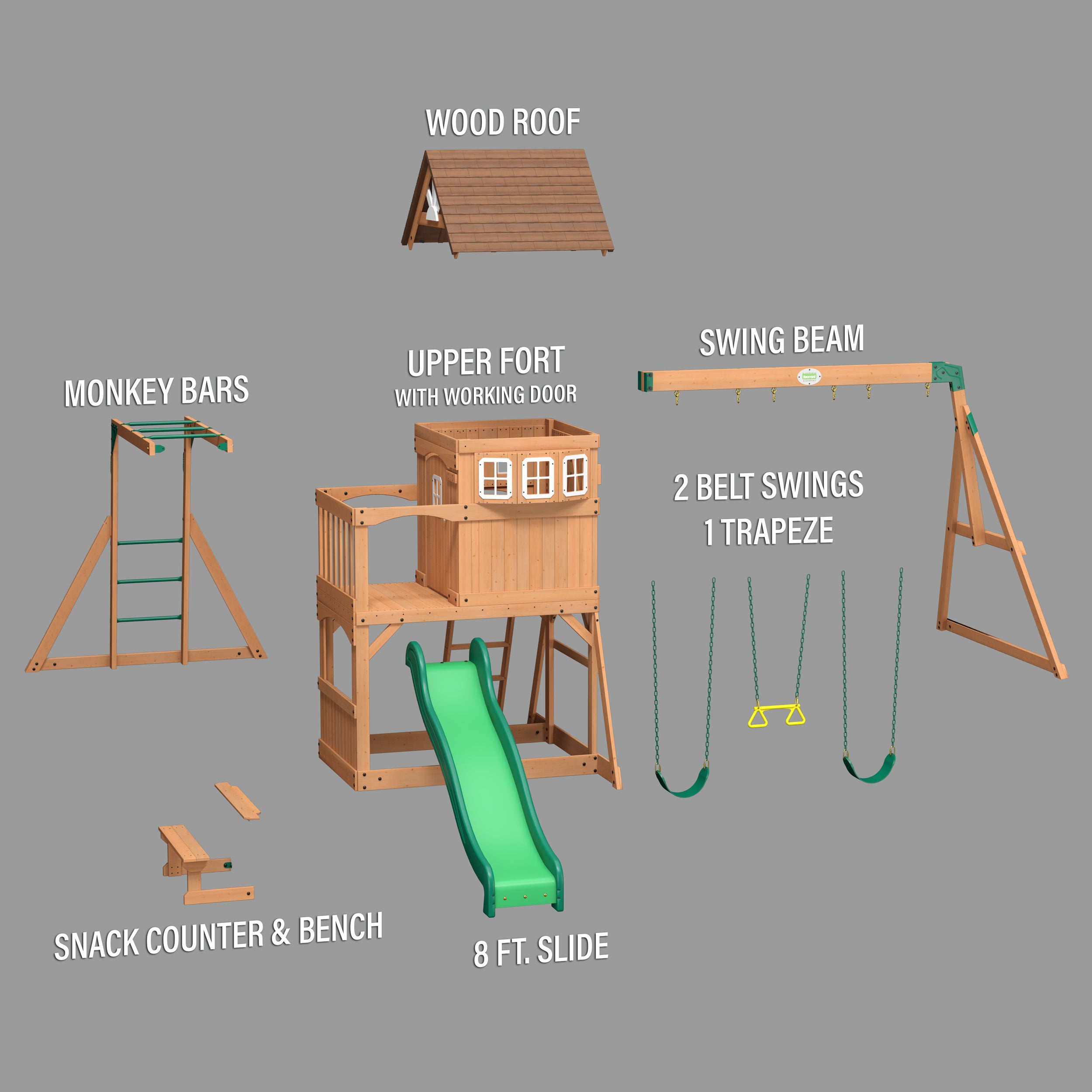 Montpelier Swing Set Exploded View