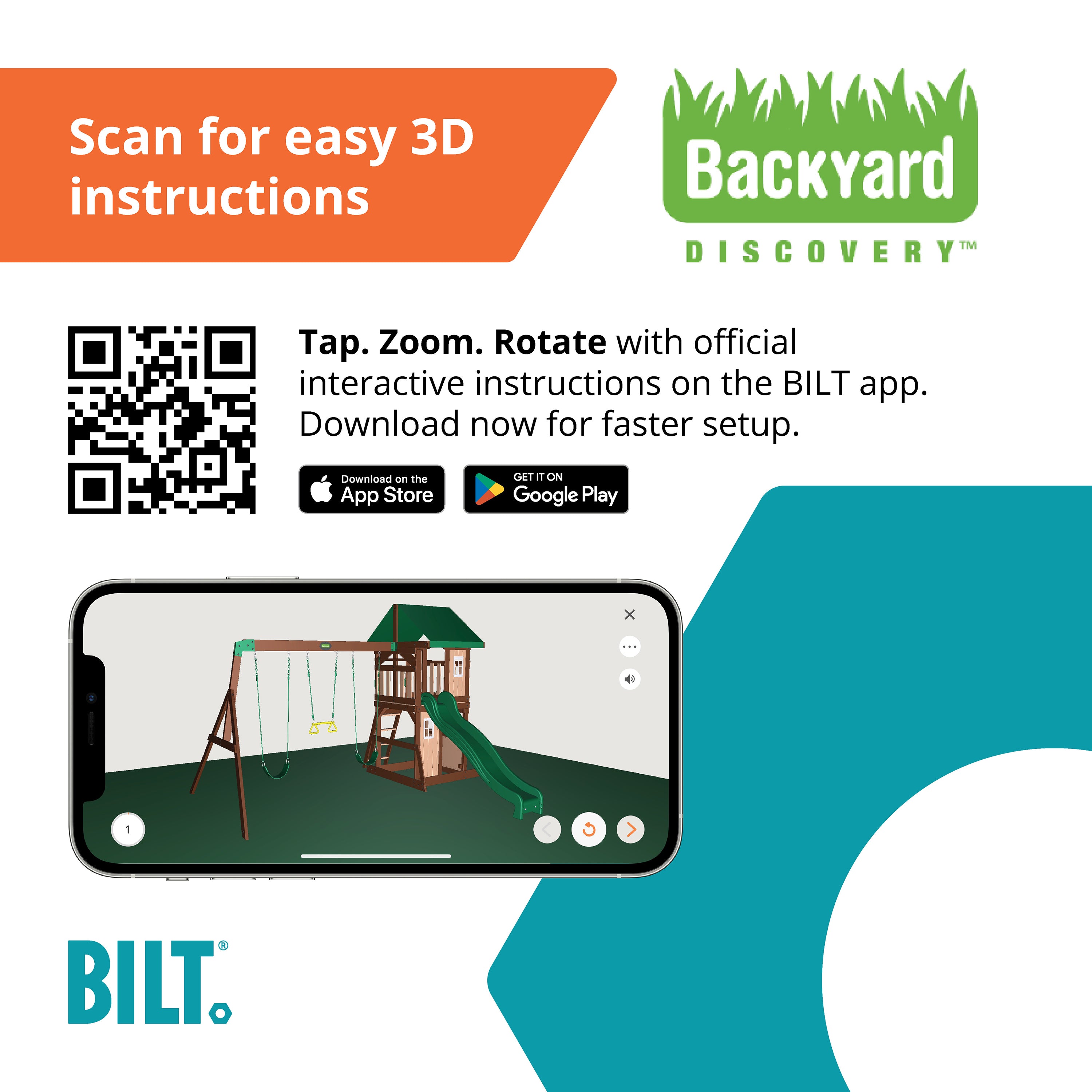 Lakewood Swing Set BILT App - easy assembly