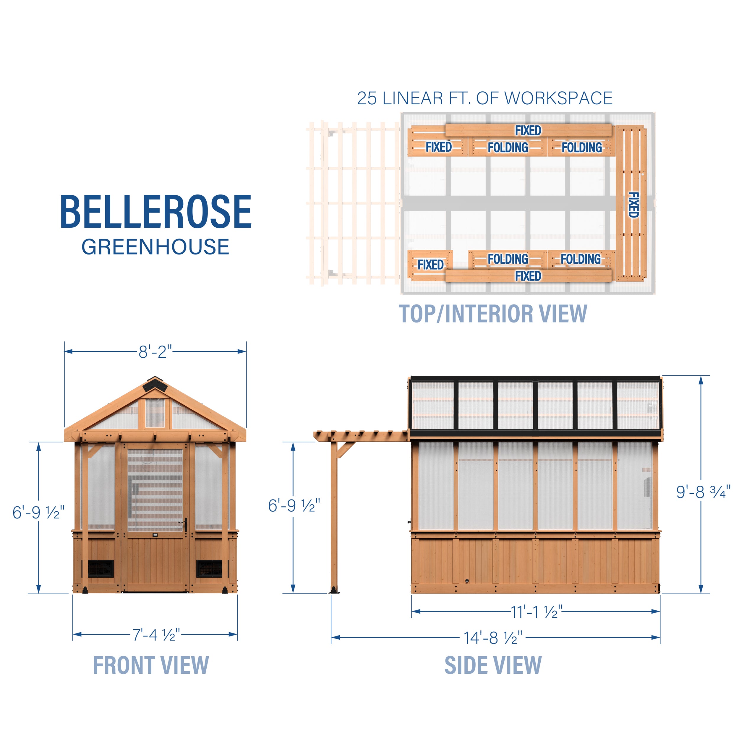 11x7 Bellerose Greenhouse Diagram