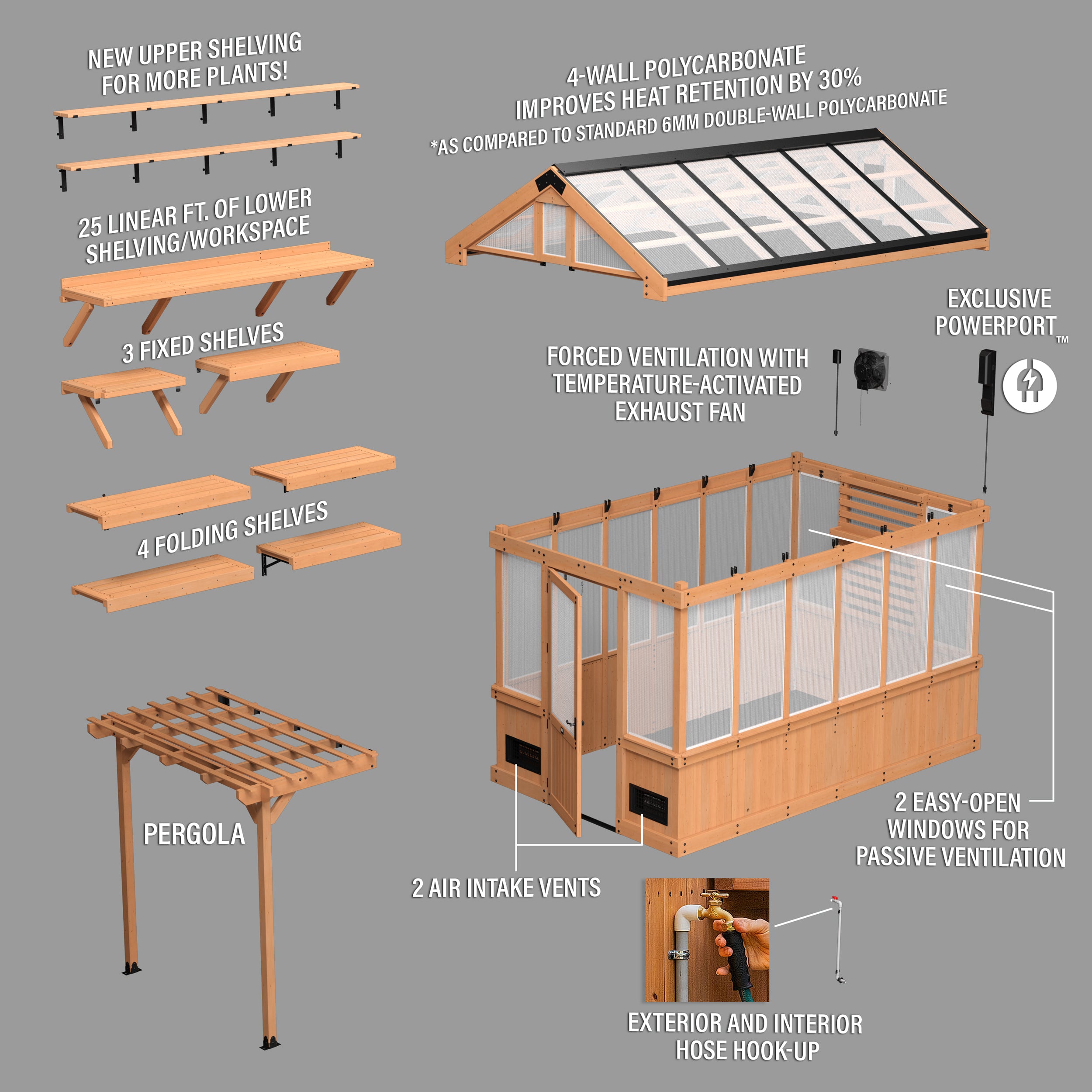 Bellerose Greenhouse Exploded View