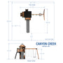 Load image into Gallery viewer, Canyon Creek Swing Set Gray Slide Dimensions
