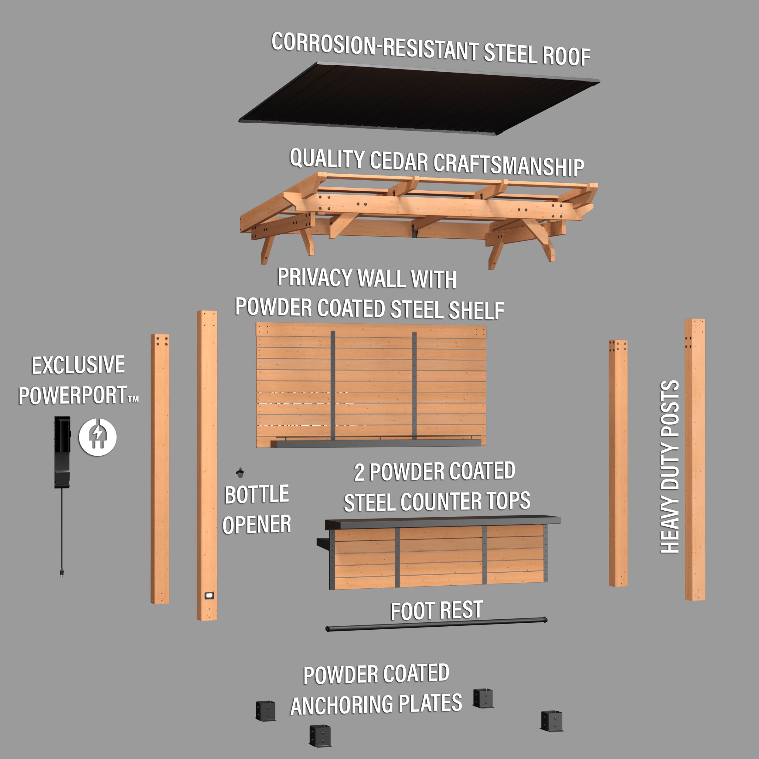 Cedar Springs Bar Exploded View