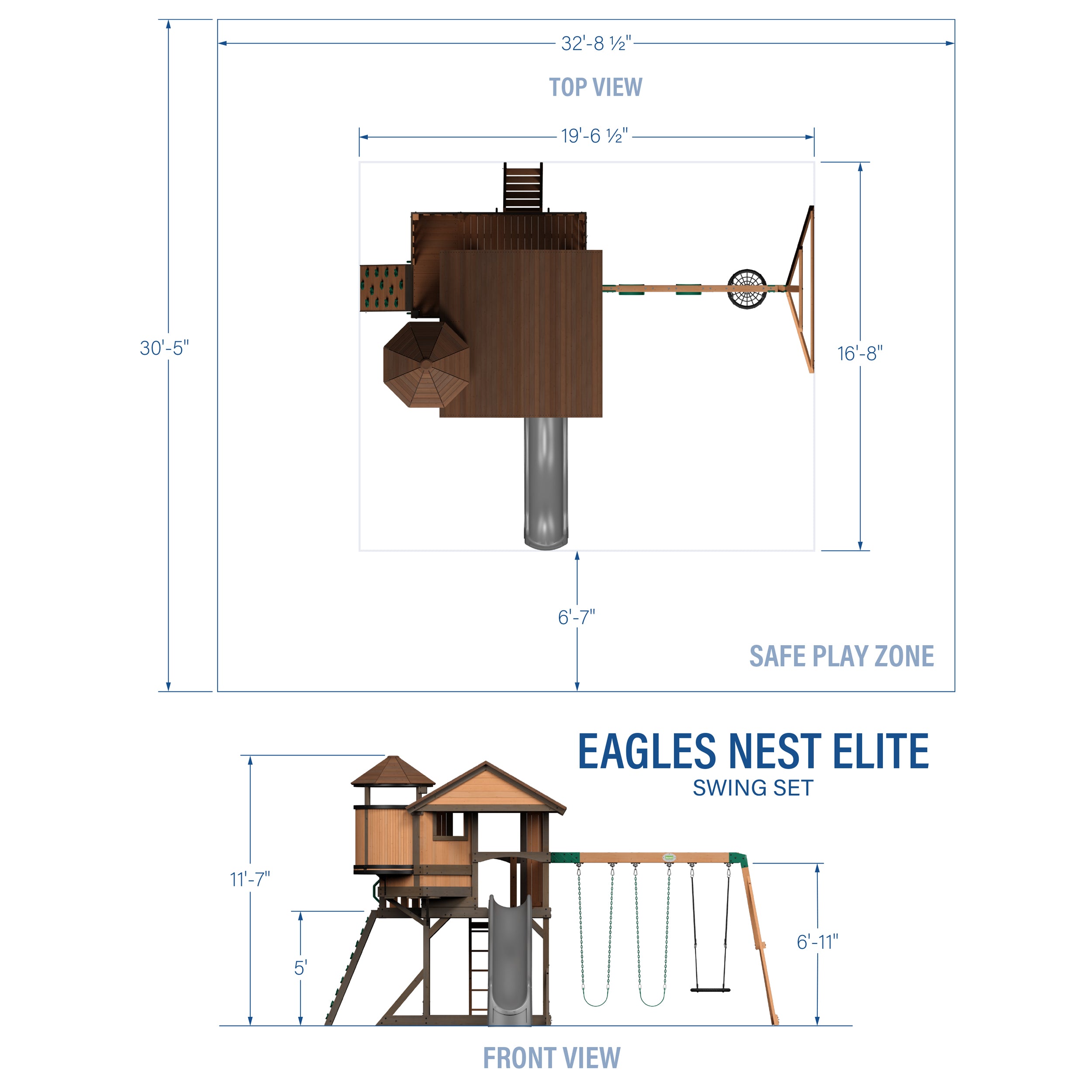 Eagles Nest Elite Gray Dimensions