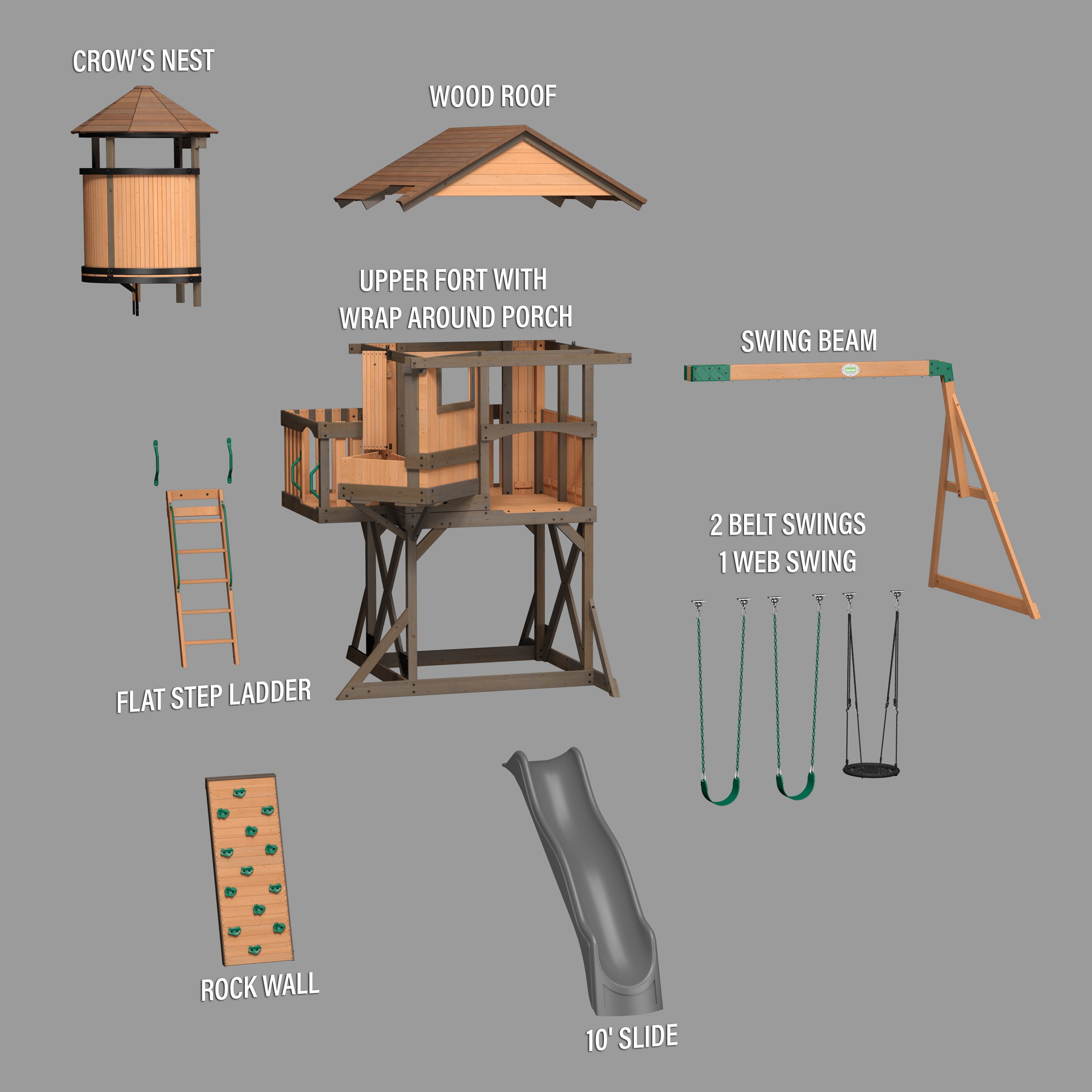 Eagles Nest Elite Gray Exploded View