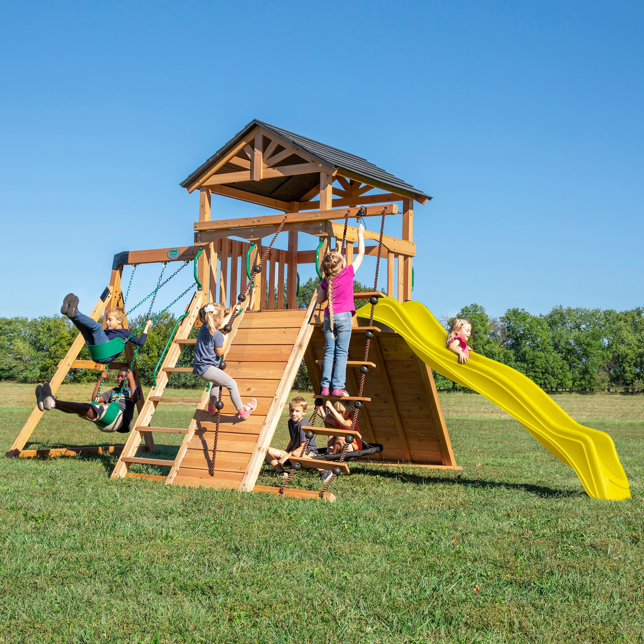 Endeavor Swing Set Yellow Slide