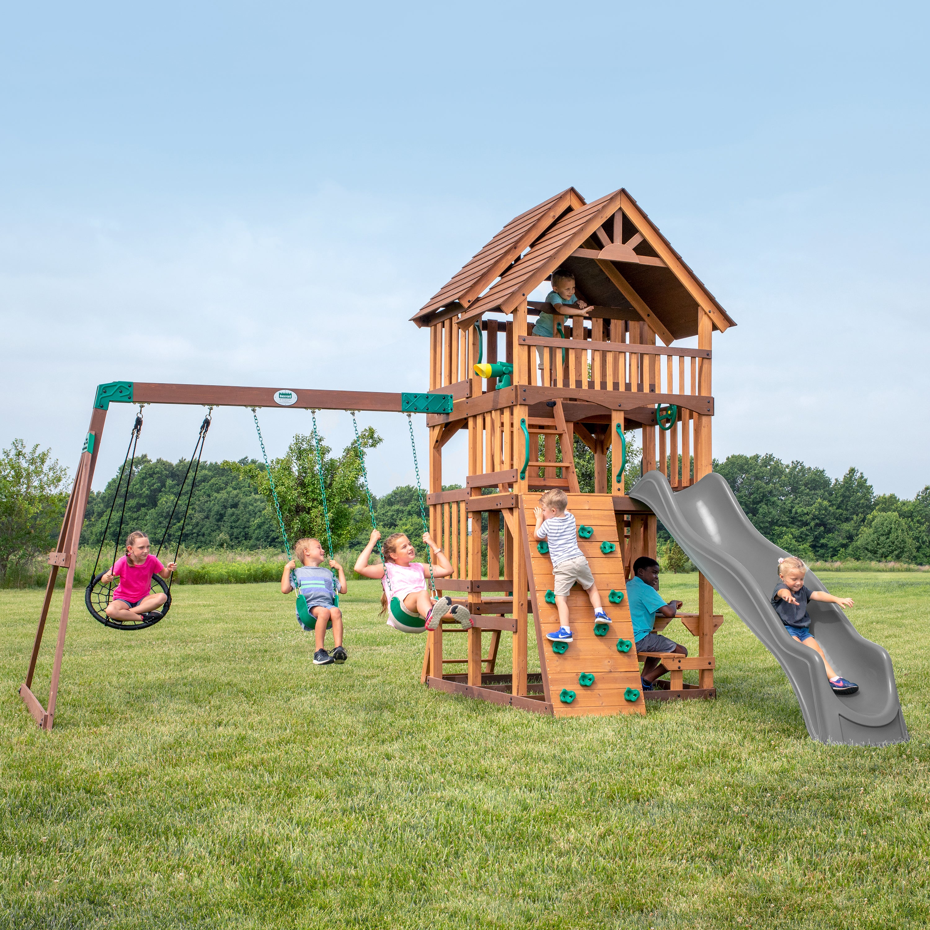 Highlander Swing Set Gray