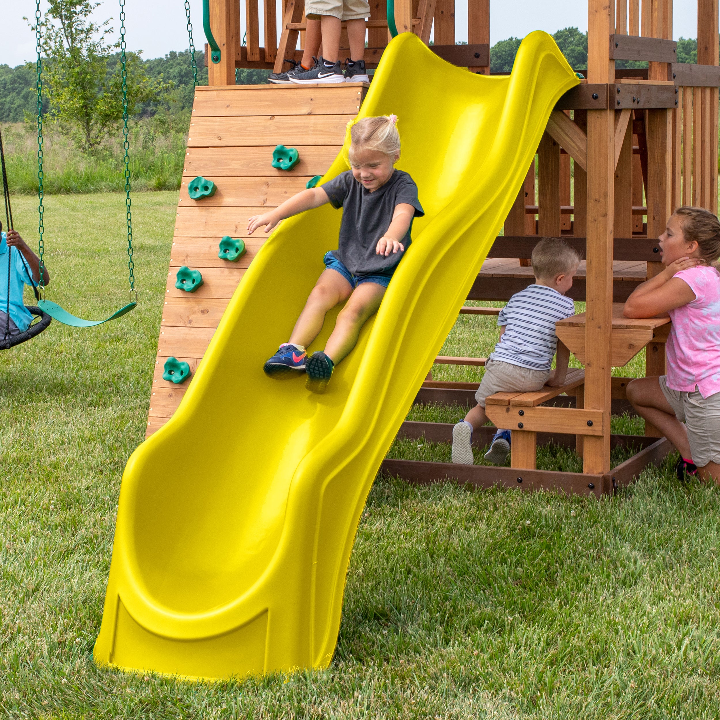 Highlander Swing Set Yellow Slide