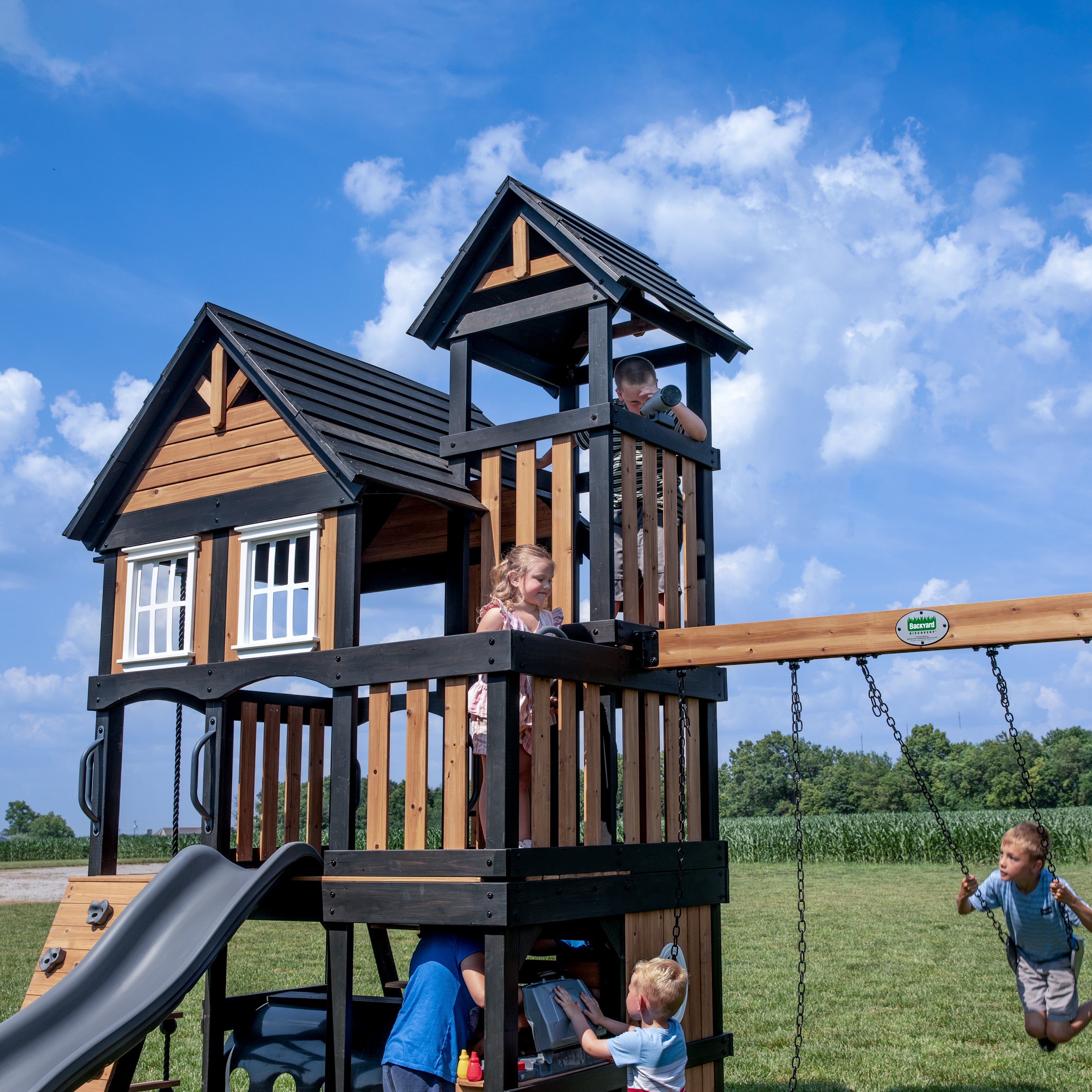 Mystic Tower Swing Set Fort