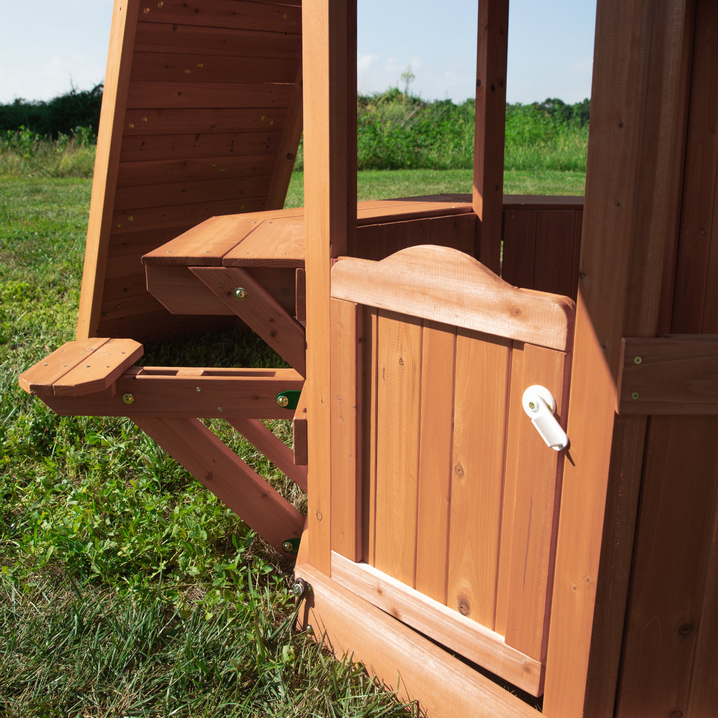 Woodland Swing Set - green slide