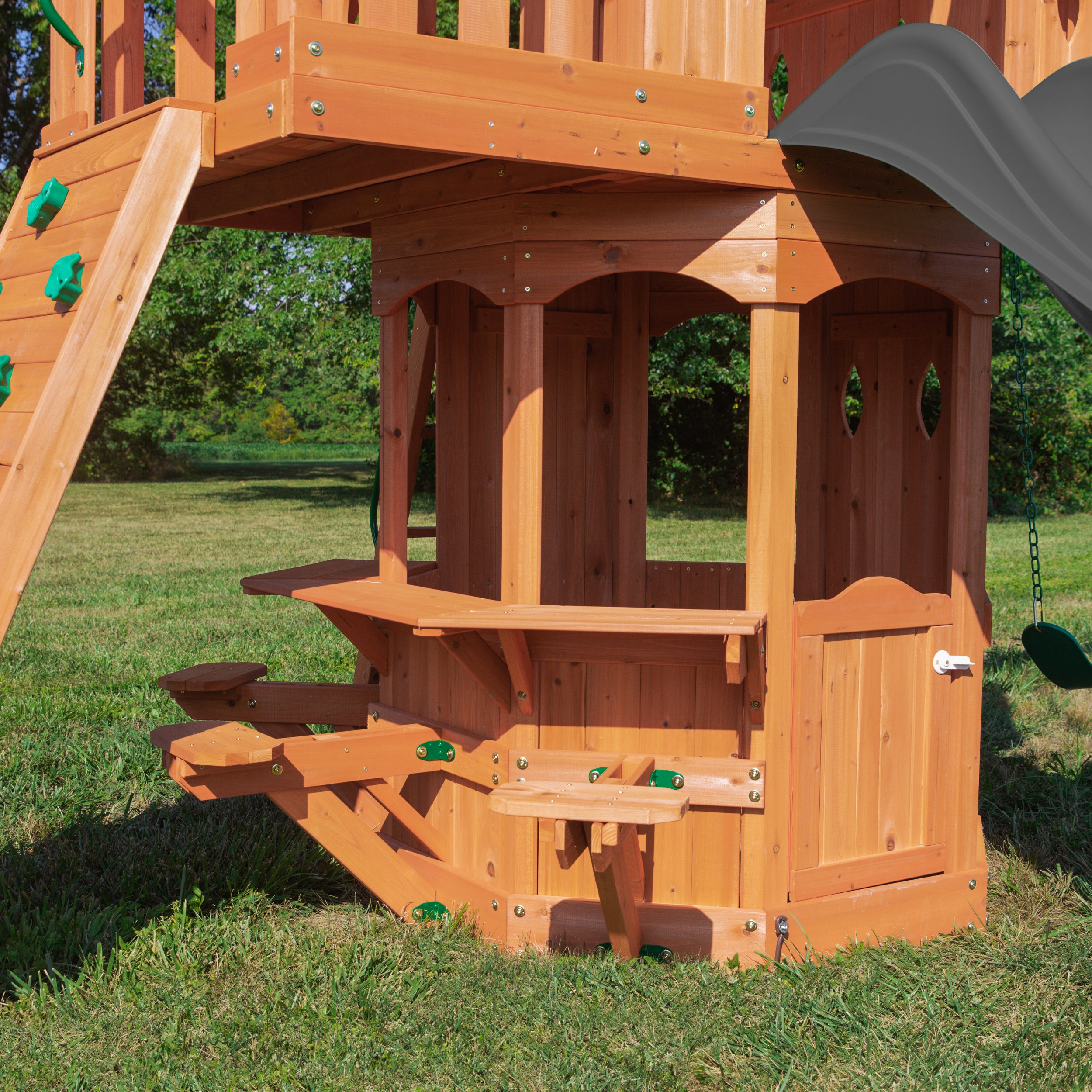 Woodland Outdoor Wooden Swing Set Backyard Discovery