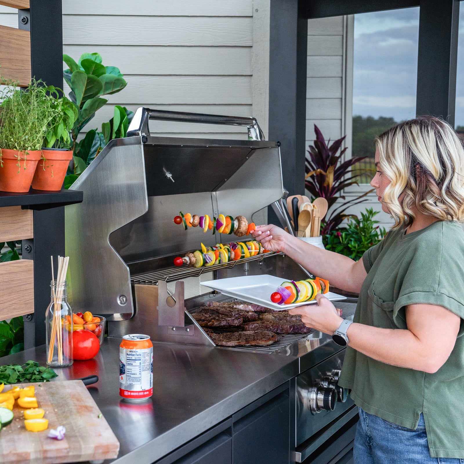 BBQ Grill  Bbq table, Outdoor kitchen design, Outdoor kitchen