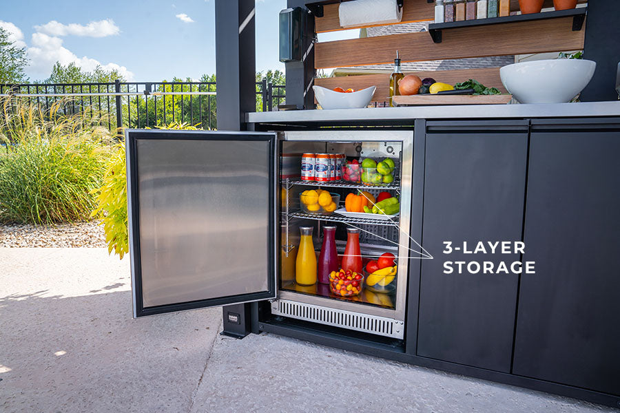 Fusion Flame Outdoor Kitchen Refrigerator