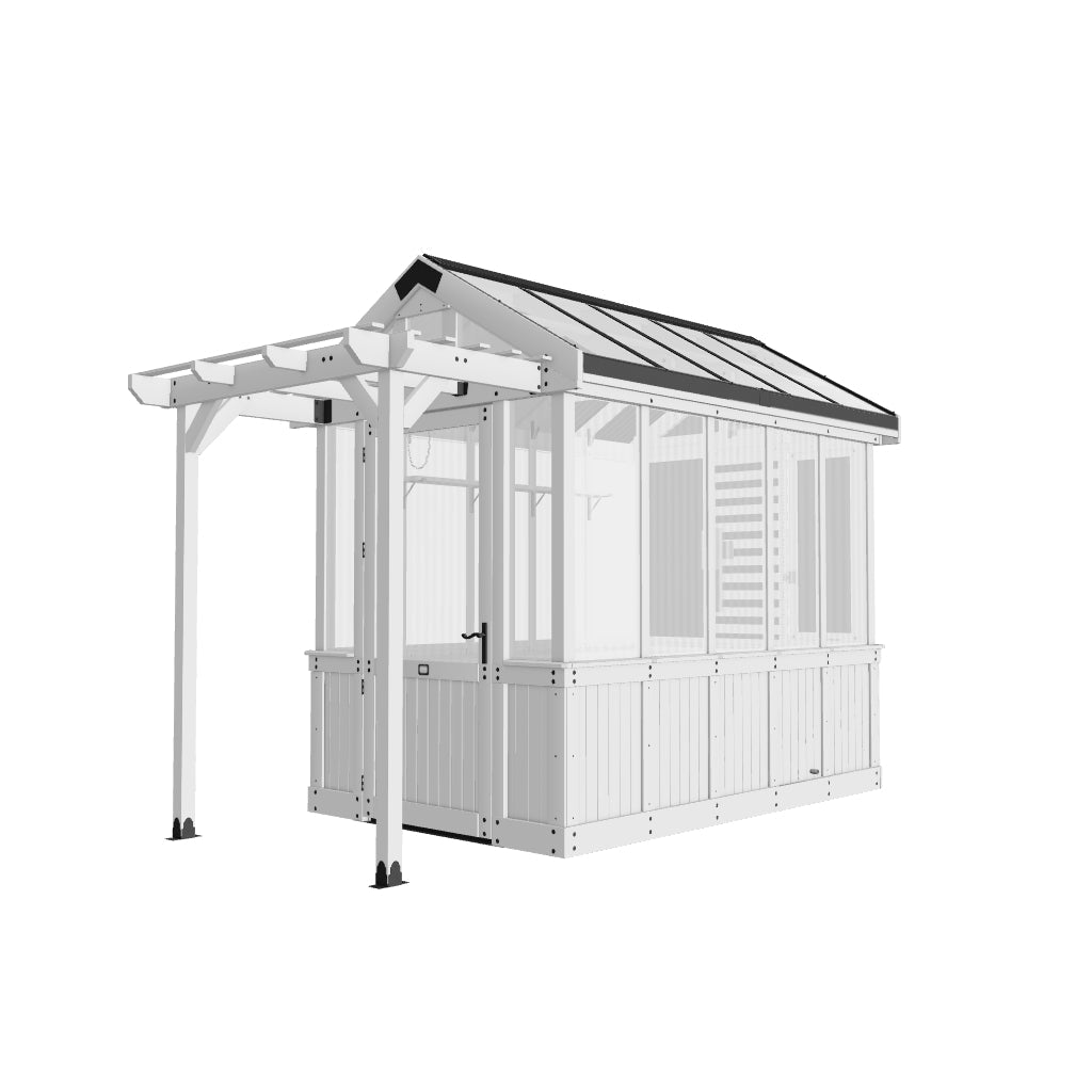 9X6 White Bellerose Greenhouse 3D Model