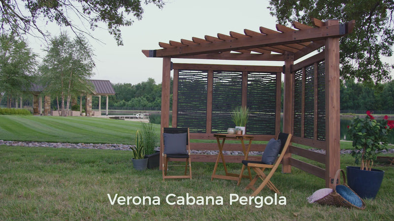 Verona cabana pergola bamboo panels video