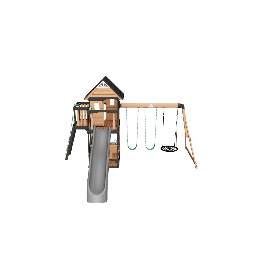 Canyon Creek Swing Set gray slide