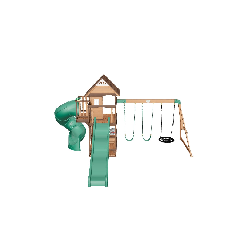 Backyard discovery west s cedar swing fashion set