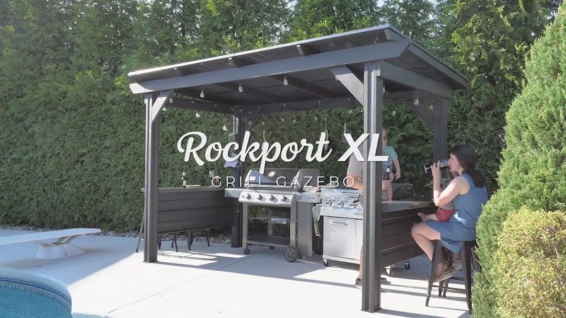 Rockport XL steel grill gazebo video