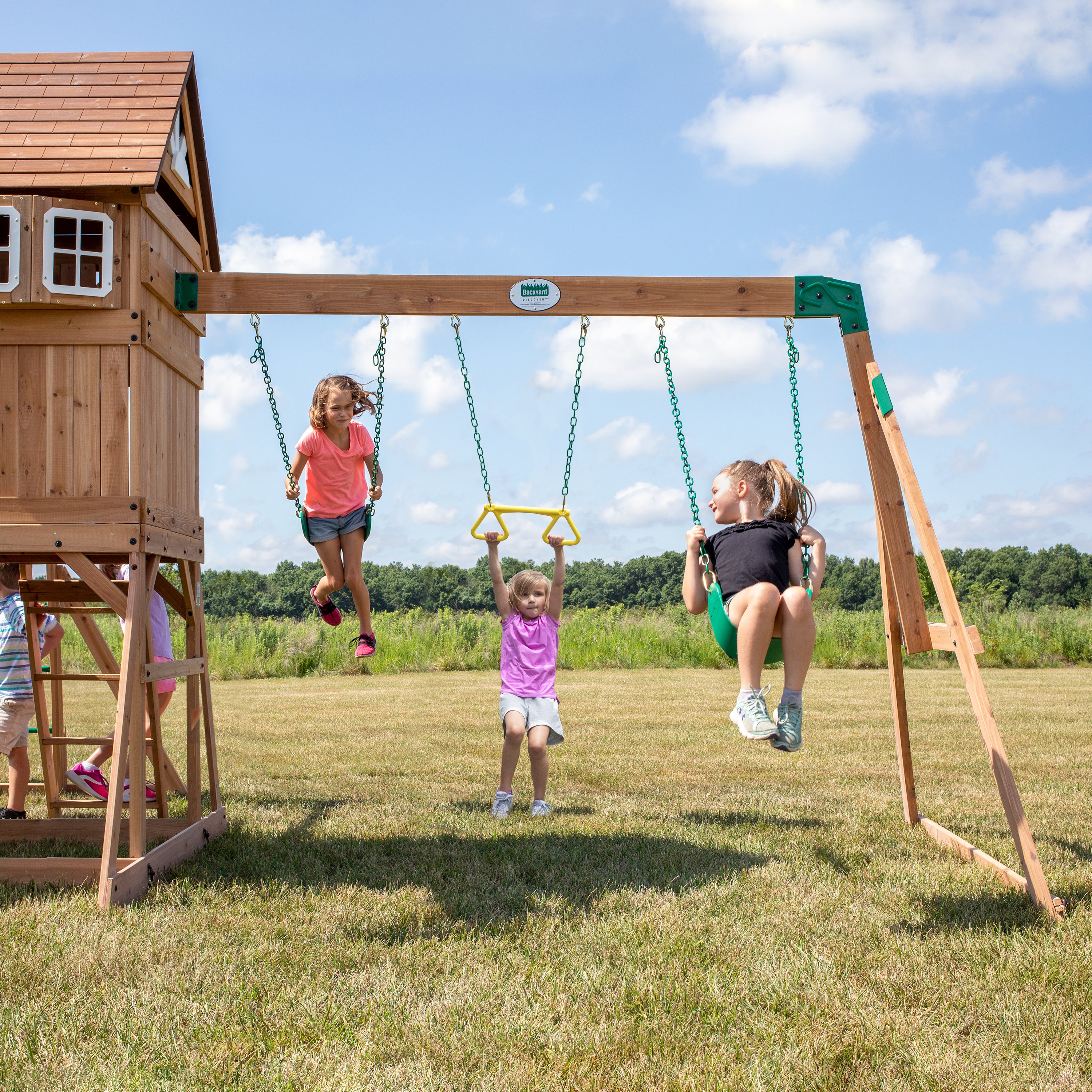 Montpelier Swing Set swings and trapeze