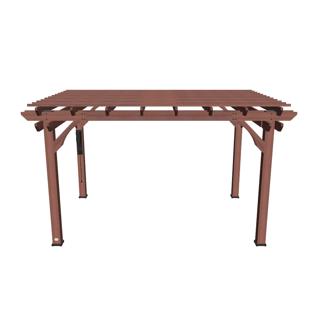 Somerville 14x10 Pergola - Walnut Stain 3D Model