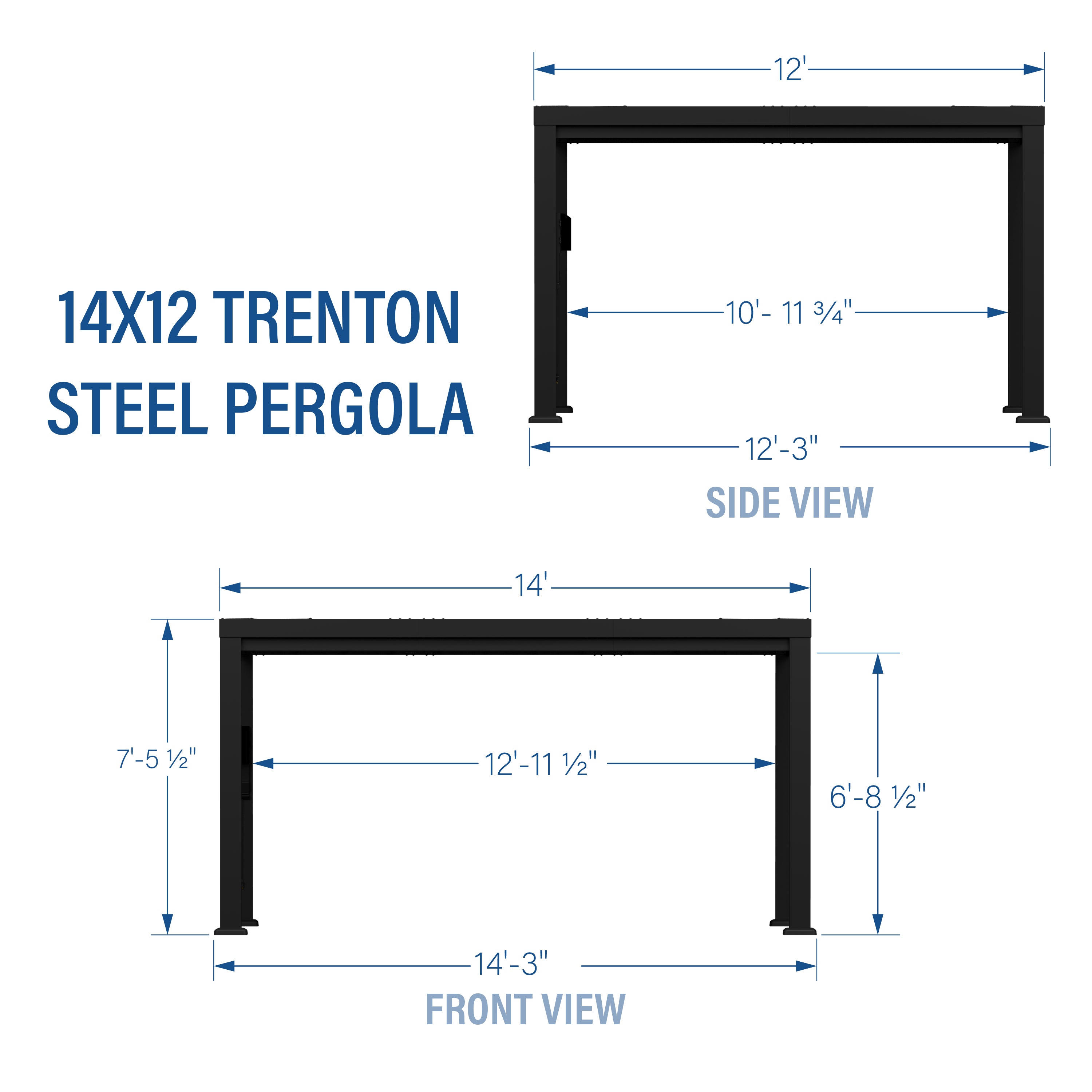 14x 12 Trenton Pergola Diagram