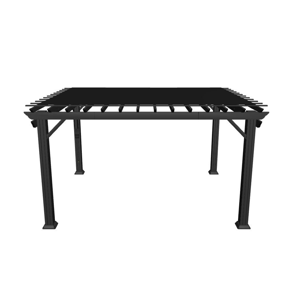 14x12 Stratford Steel Pergola with Shade 3D Model