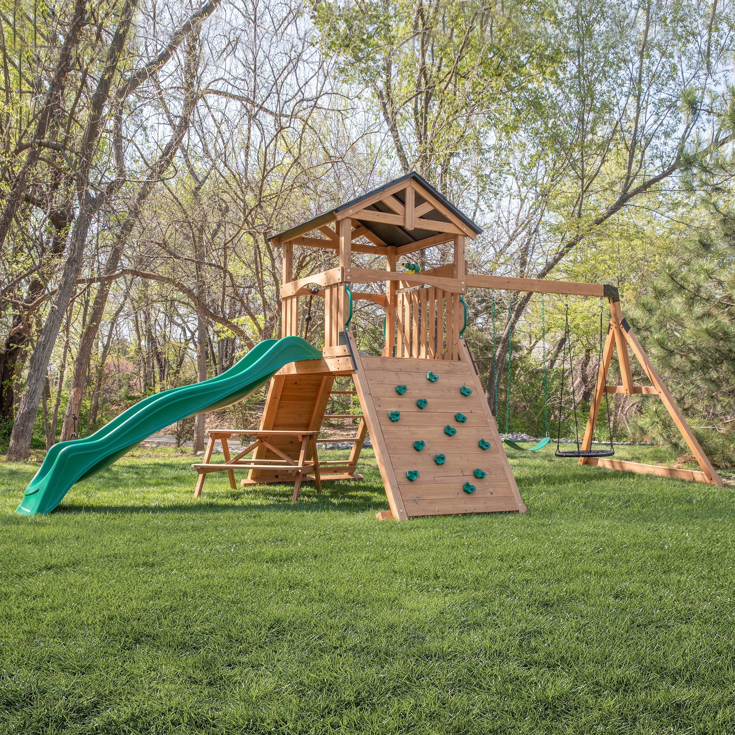 Endeavor II Swing Set  Climbing Wall